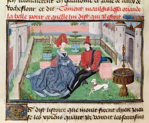 Ms 5072 f.71v Le jardin de l